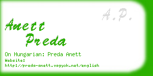 anett preda business card